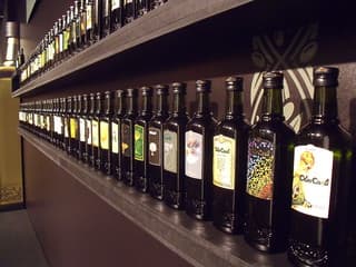 Bottles of olive oil